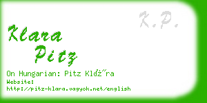 klara pitz business card